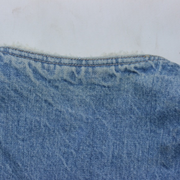 Vintage Levis Sherpa Fleece Lined Denim Jean Vest - Picture 4 of 7
